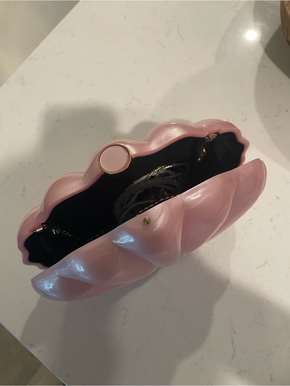 Pink Shell Crossbody Purse - Picture 3 of 3